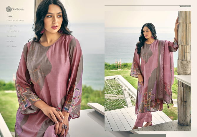 Anahat By Sadhana Muslin Silk Digital Printed Dress Material Wholesale Shop In Surat